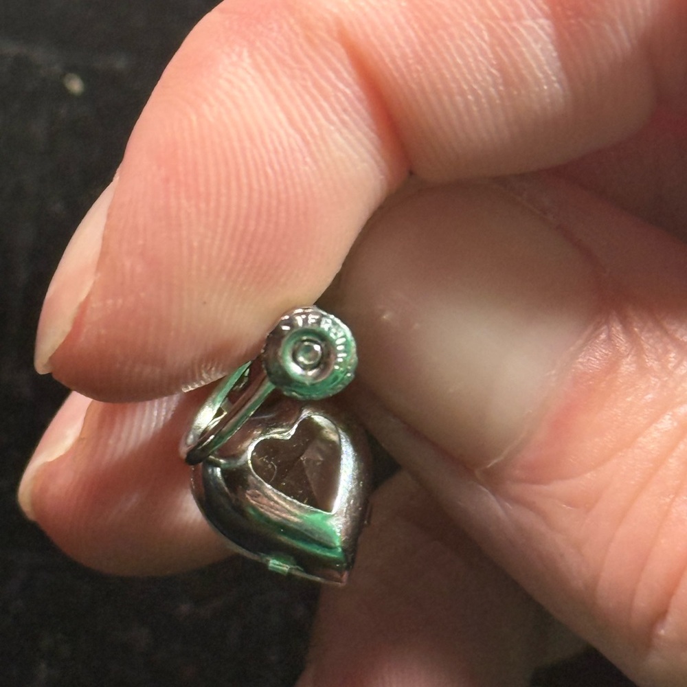 Vintage Sterling Silver‎ Crystal Screw on Earrings - Picture 4 of 7